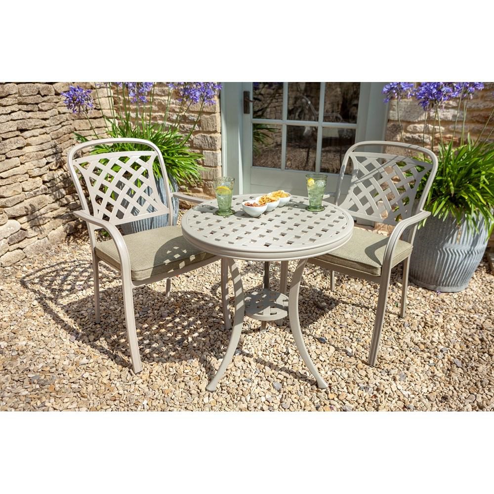 BERKELEY CAST ALUMINIUM BISTRO 2 SEATER SET