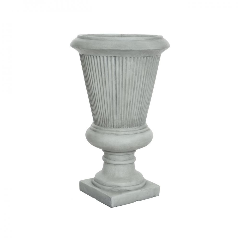 FIBRECLAY ANNA LARGE URN PLANTER - LIGHT GREY