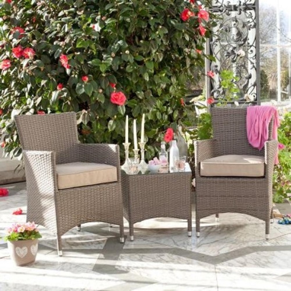 CAPRI 2 SEATER ROUND BISTRO SET - 60CM