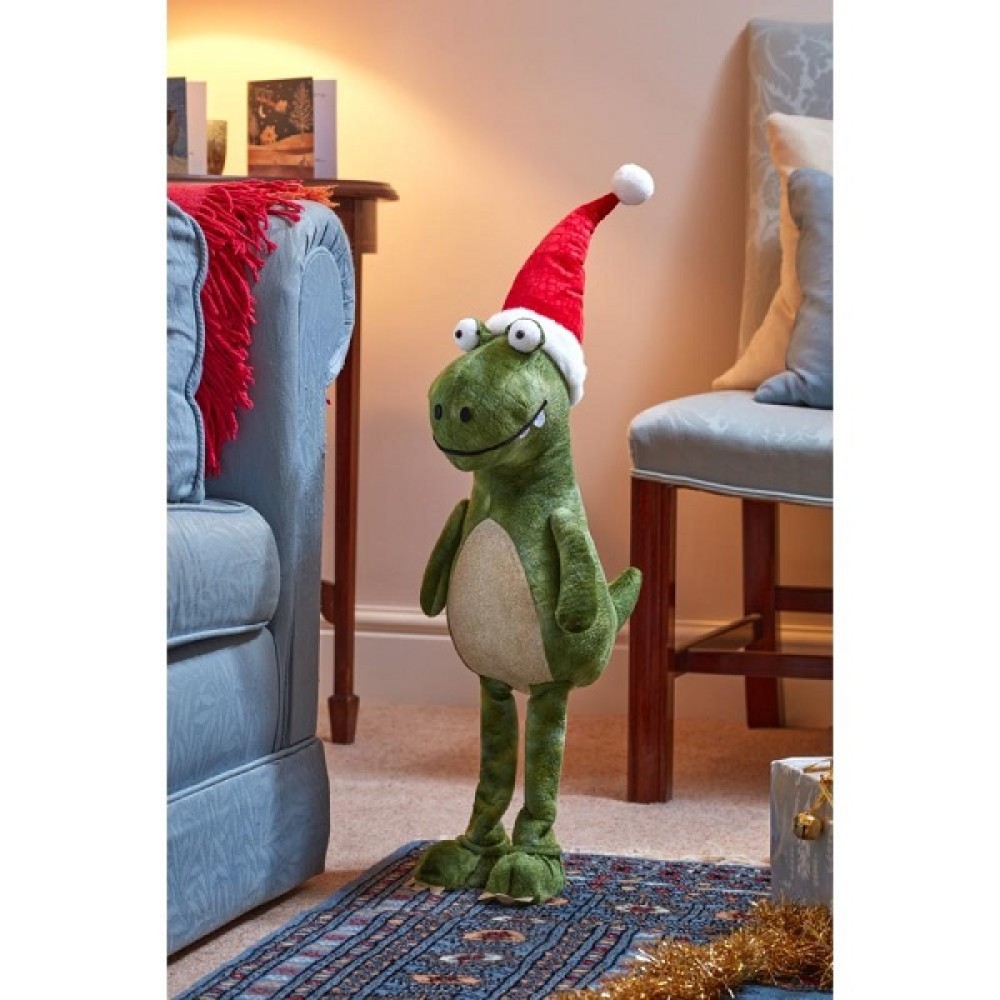 GREEN FESTIVE DINO - LARGE