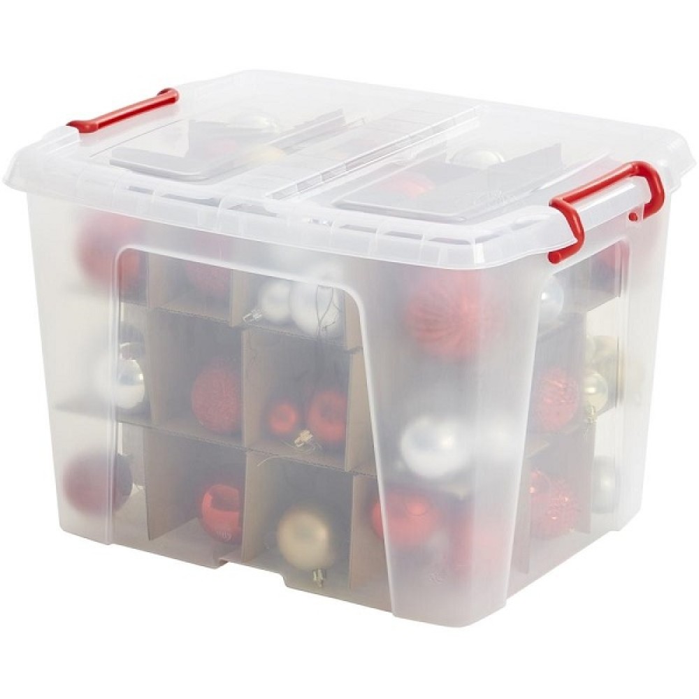 CHRISTMAS BAUBLES BOX WITH 36 DIVIDERS