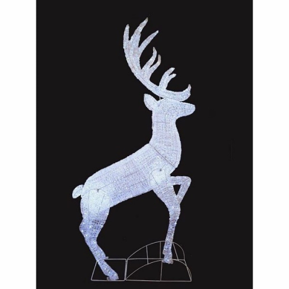 REINDEER 2.25M LED SOFT ACRYLIC - WHITE