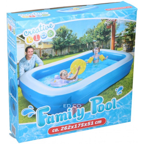 Rectangle Inflatable Swimming Pool 262 X 175 X 51CM