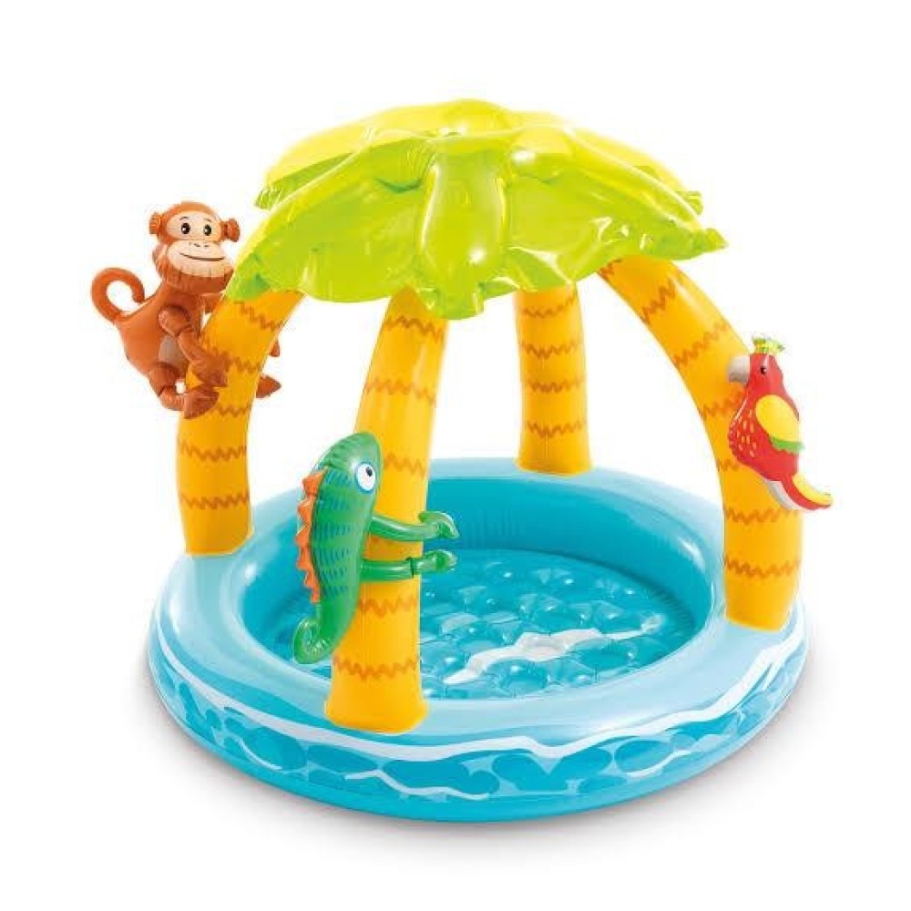 Baby Pool with Canopy – UV Shade Inflatable Toddler Pool