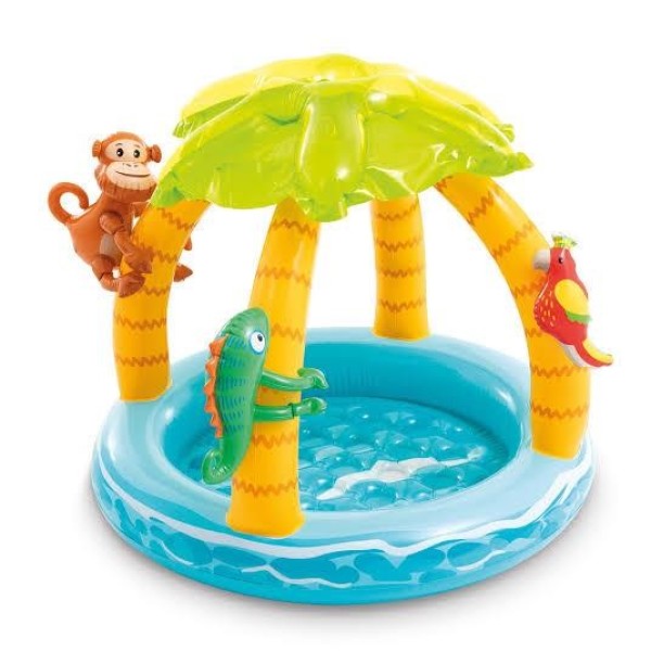 Baby Pool with Canopy – UV Shade Inflatable Toddler Pool