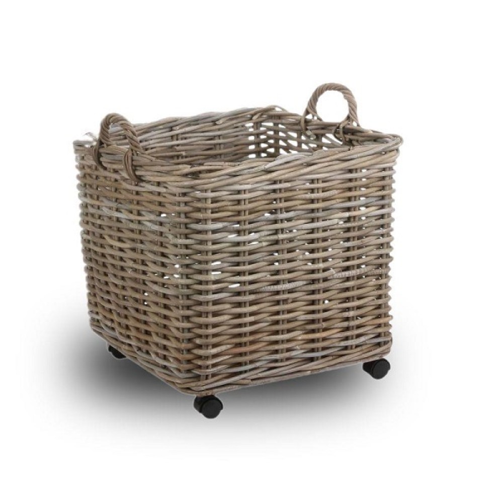 MARCIA SQUARE  BASKET ON WHEELS - MEDIUM
