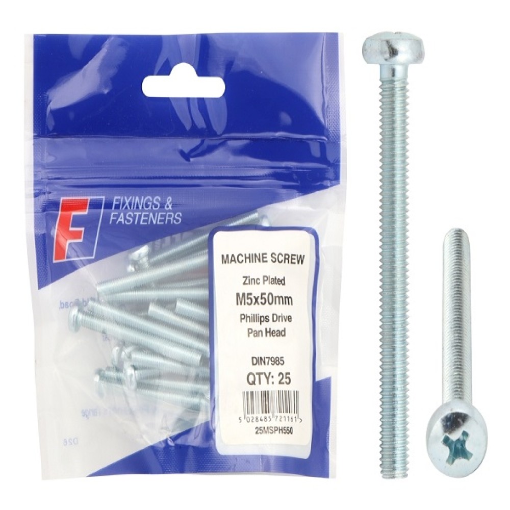 MACHINE SCREWS PAN HEAD M5x20 BAG 25