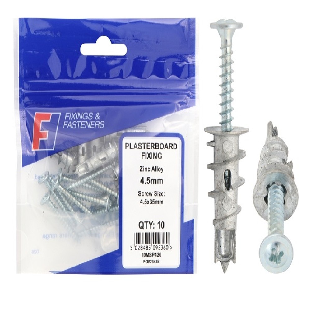 SPEEDPLUG PLASTERBOARD FIXING ZINC BAG 25