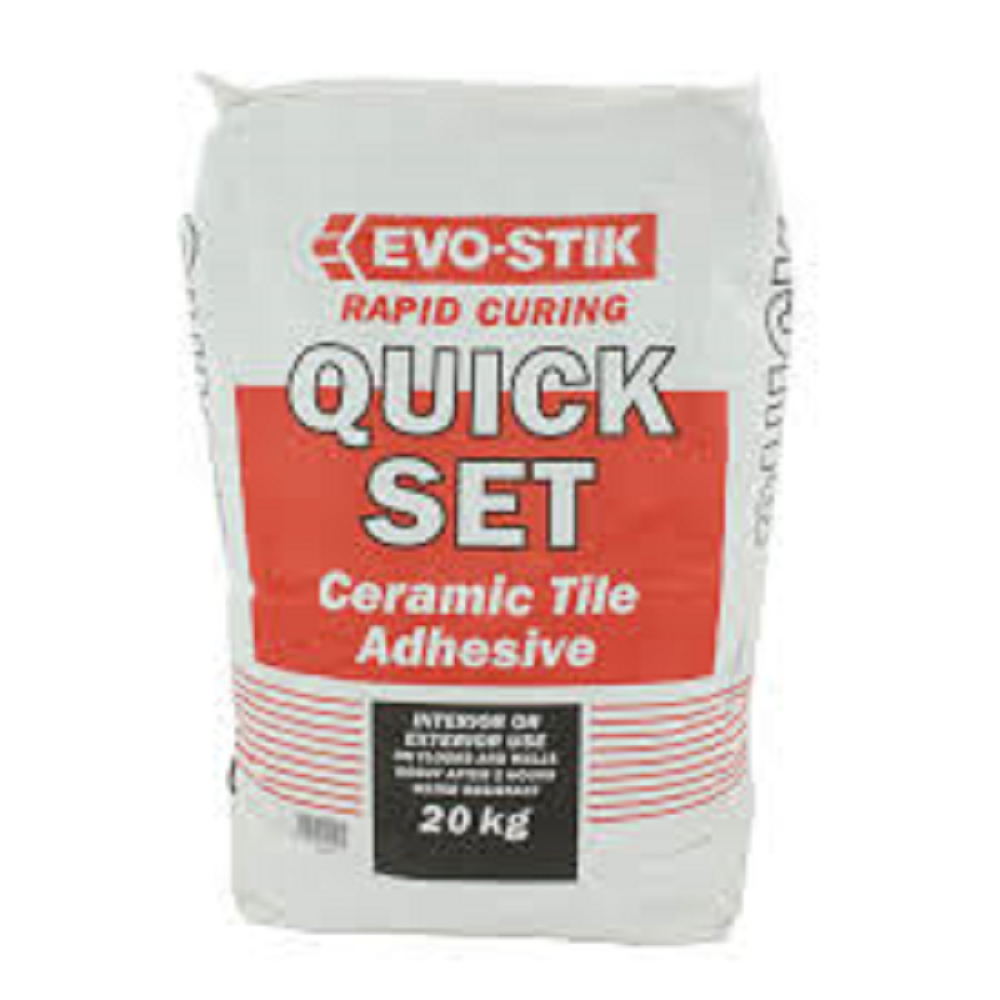 20KG EVO STIK QUICK SET TILE ADHESIVE GREY