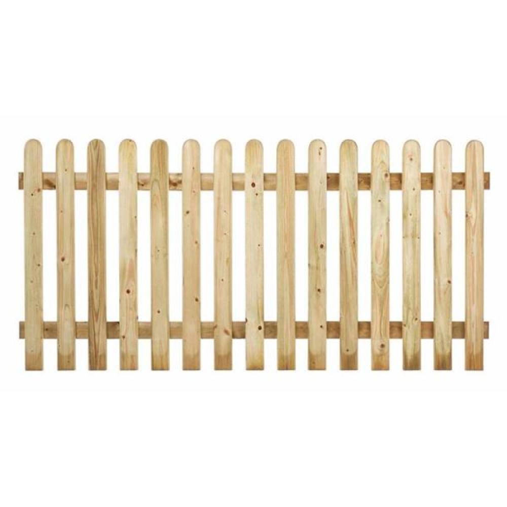 6' X 4' PICKET FENCING ROUND TOP 95MM
