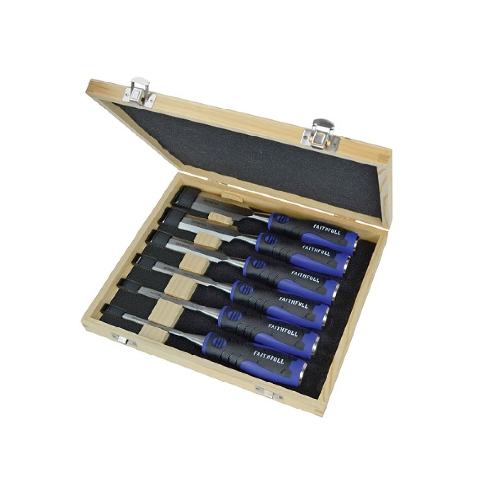 FAITHFULL 6 PCE SOFT GRIP CHISEL SET