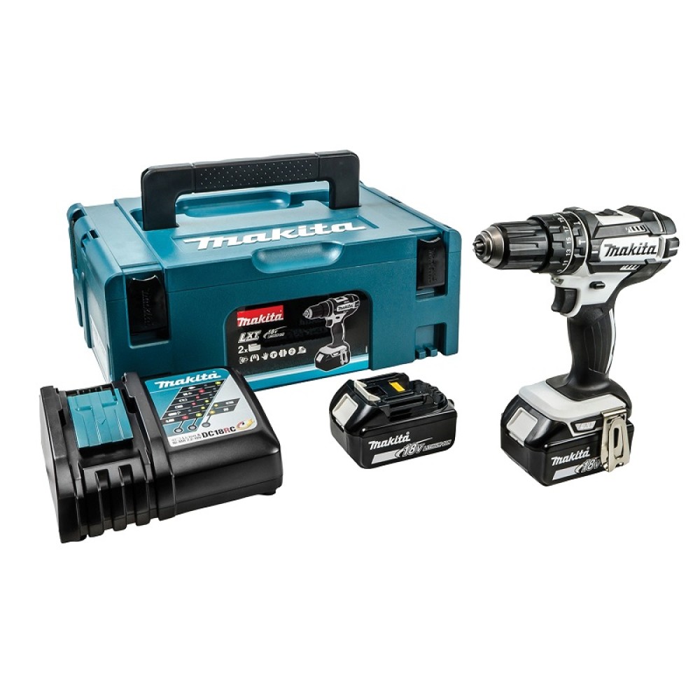 MAKITA 18V LXT BLACK & WHITE COMBI DRILL