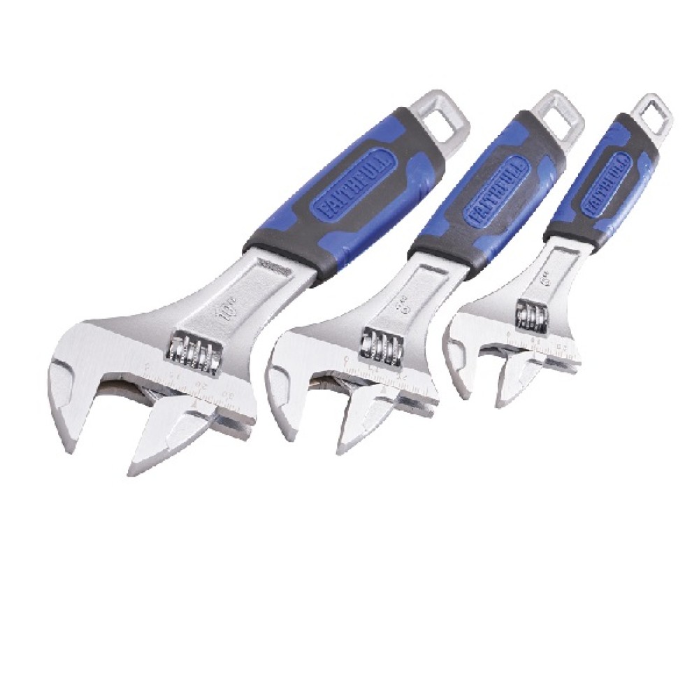 FAITHFULL 3 PCE MATT CHROME ADJ SPANNER SET