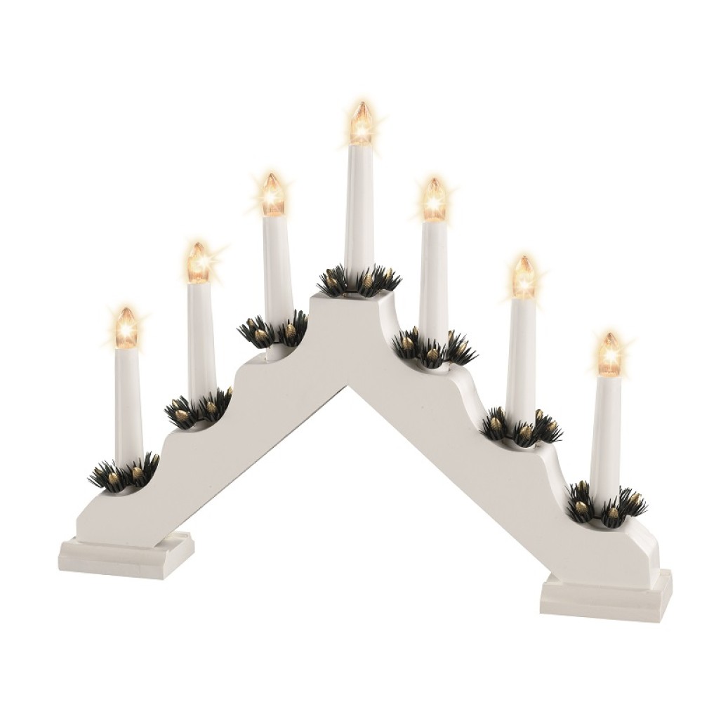 WOODEN CANDLEBRIDGE WHITE