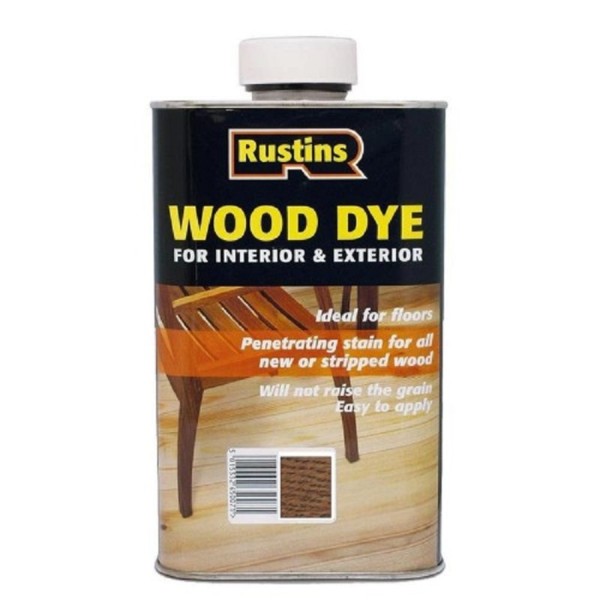 250ML RUSTINS WOOD DYE BROWN MAHG