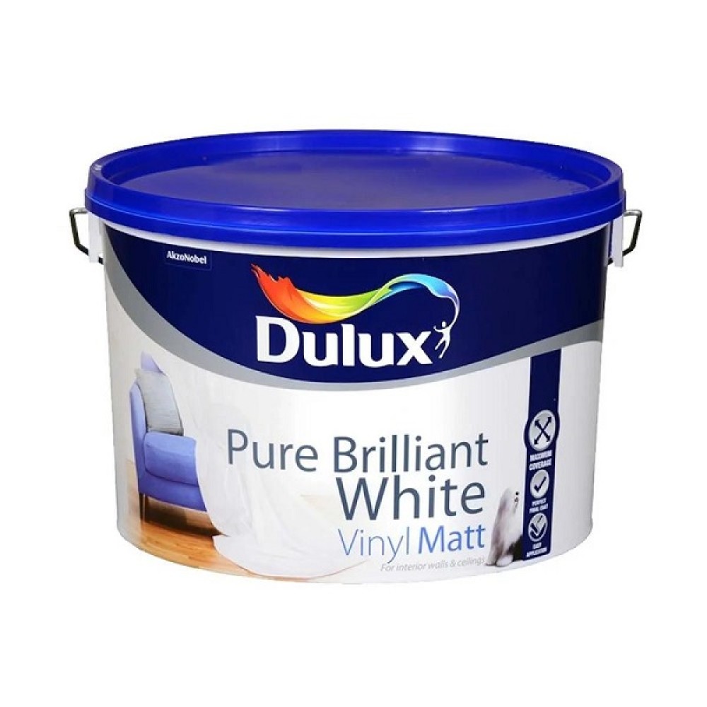 10 LTR DULUX VINYL MATT PURE BRILLIANT WHITE