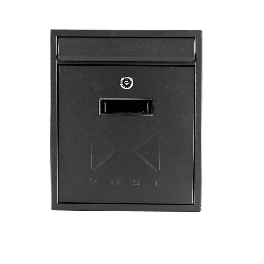 POST ZONE CONTEMPORARY BLACK POST BOX