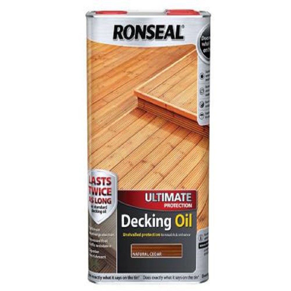 5LTR RONSEAL ULTIMATE DECKING OIL NATURAL CEDAR