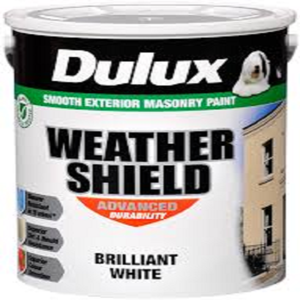 5LTR DULUX WEATHERSHIELD BRILLIANT WHITE