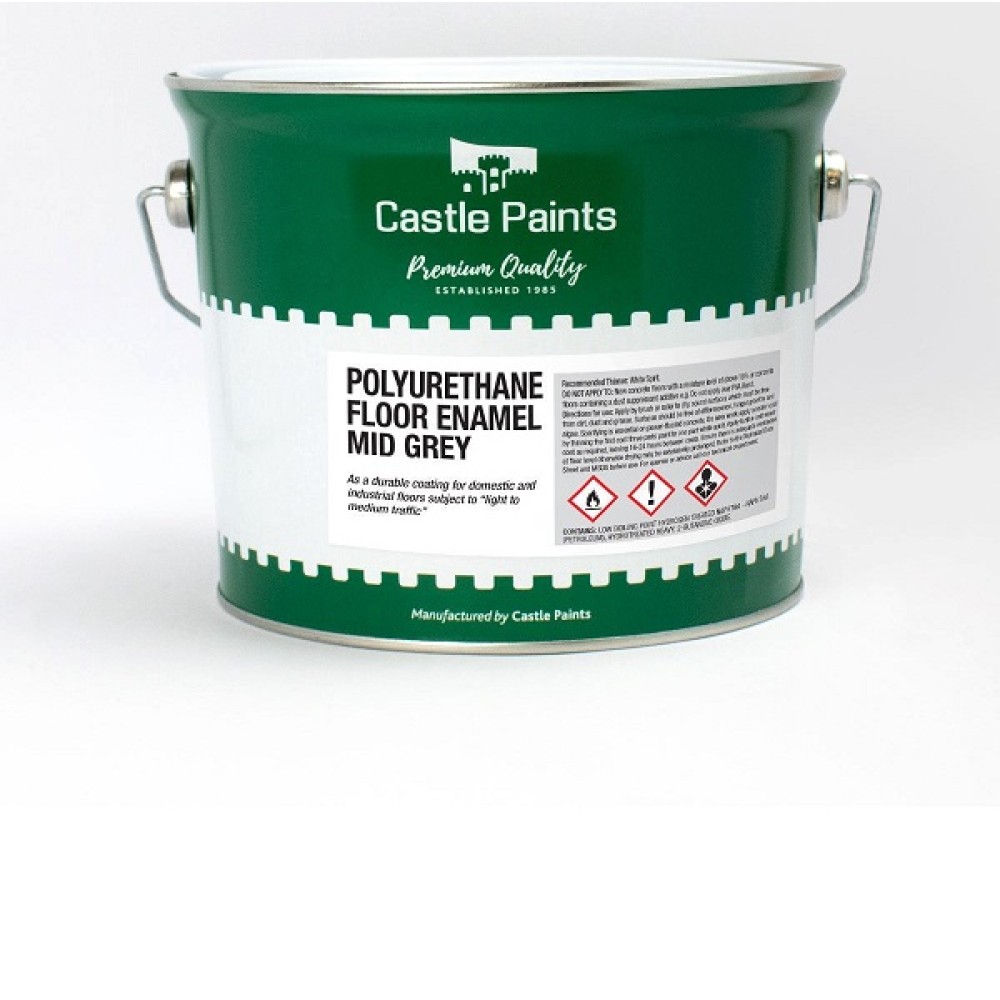 2.5LTR CASTLE PAINTS  FLOOR PAINT MID GREY