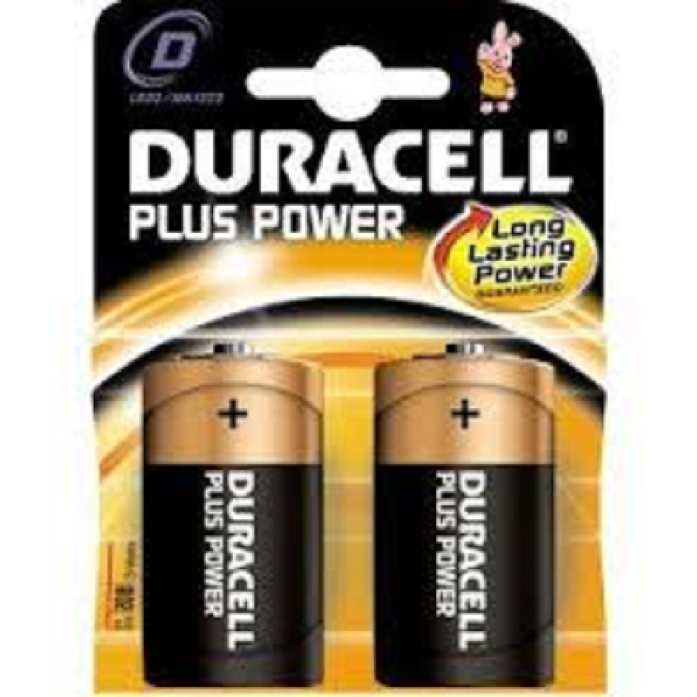 DURACELL PLUS  D  BATTERIES