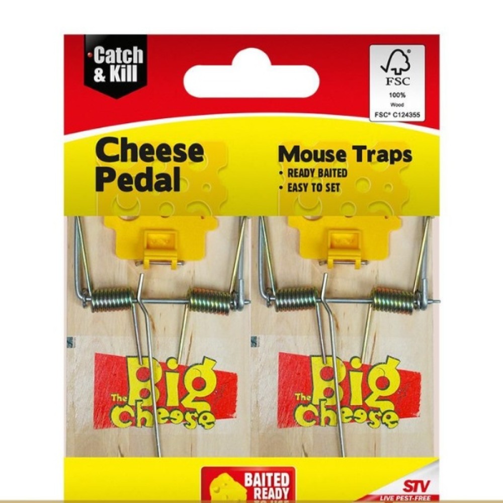 STV100 BAITED MOUSE TRAP TWIN PK