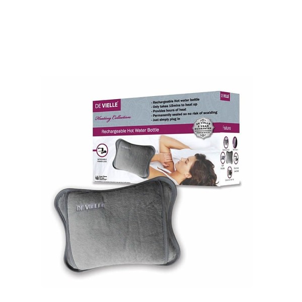 DE VIELLE ELECTRIC HOT WATER BOTTLE GREY