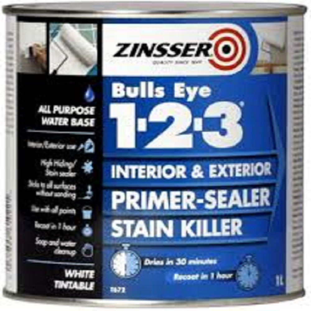 ZINSSER BULLS EYE 1-2-3 PRIMER SEALER 1LT