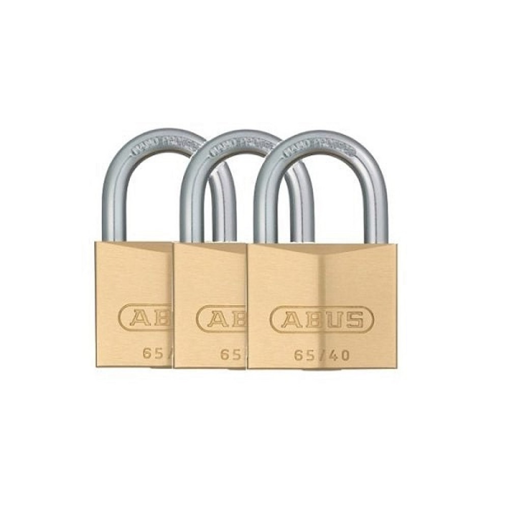 TRIPLE PK COMPACT BRASS PADLOCK 40MM