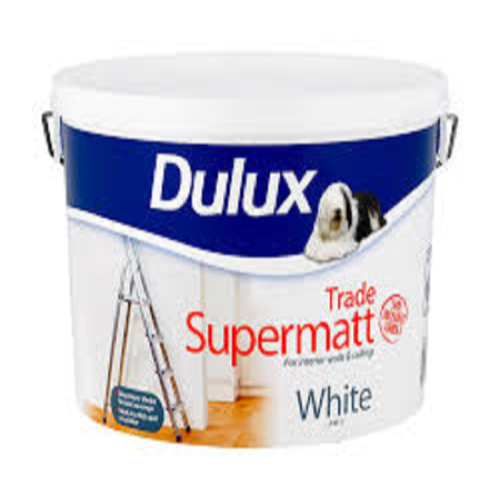 10 LTR DULUX SUPERMATT TRADE WHITE