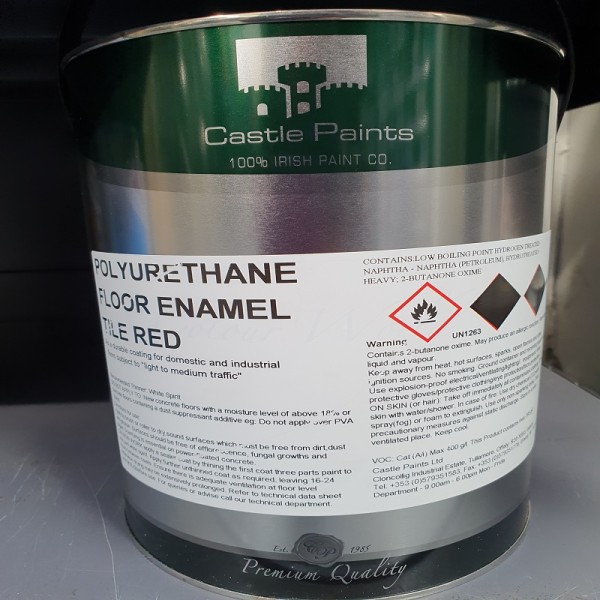 5LTR CASTLE PAINTS  FLOOR PAINT TILE RED