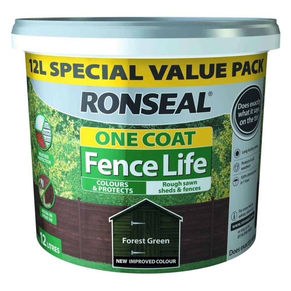 RONSEAL FENCE LIFE FOREST GREEN 12L