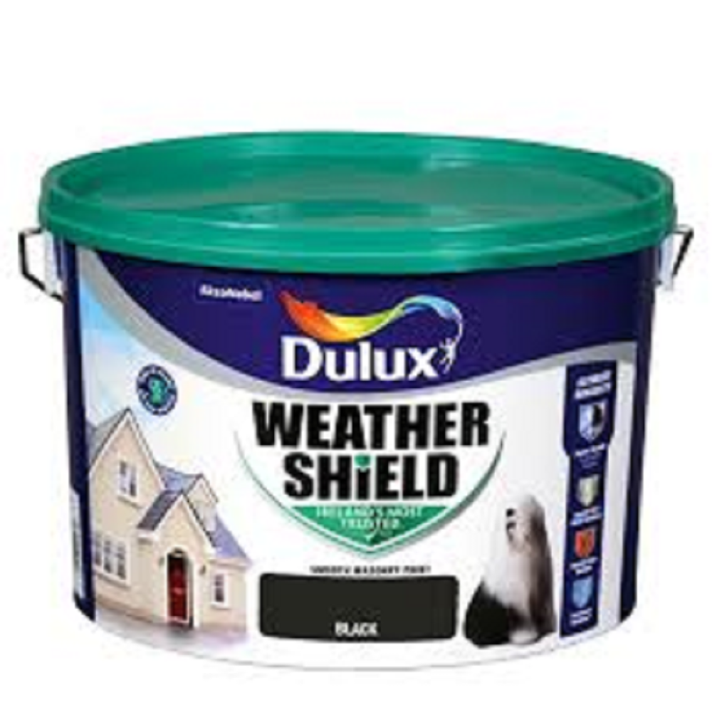 10 LITRE DULUX WEATHERSHIELD BLACK