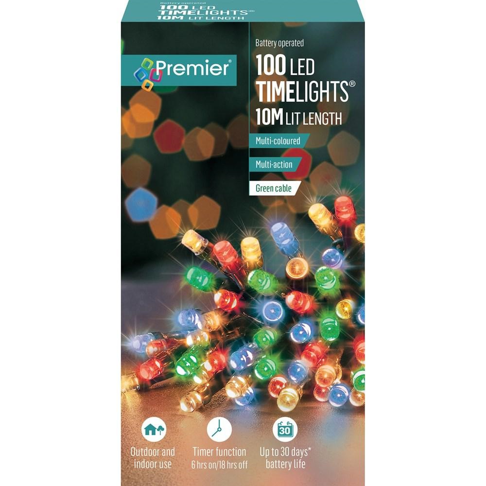 100 BATTERY TIMER LIGHTS MULTI COLOURED