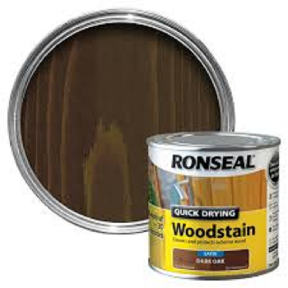 250ML RONSEAL Q/D WOODSTAIN DARK OAK SATIN