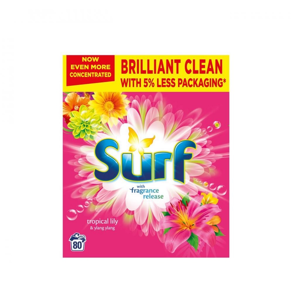 SURF TROPICAL 80W WASHING POWDER