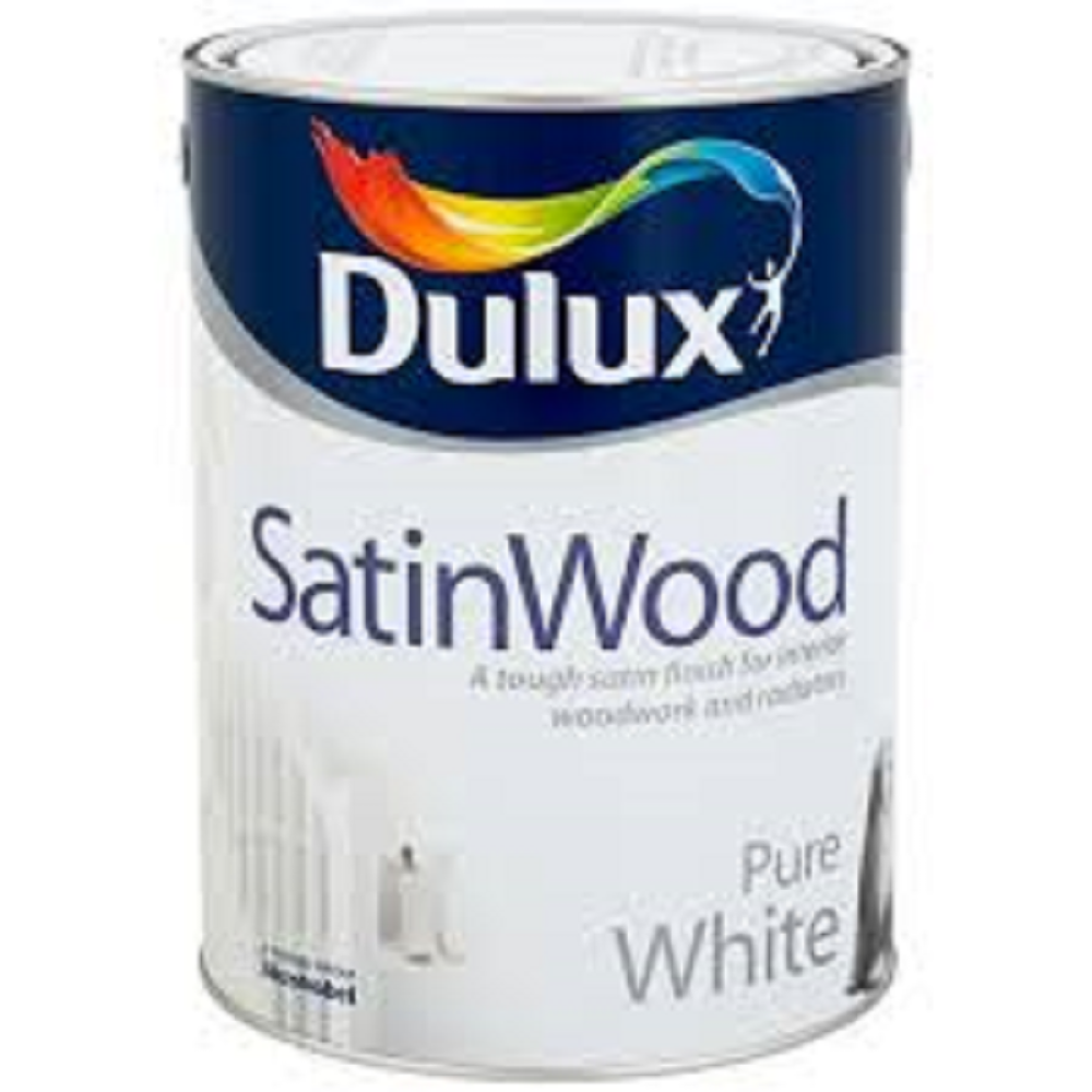 5 LITRE DULUX SATINWOOD PURE WHITE