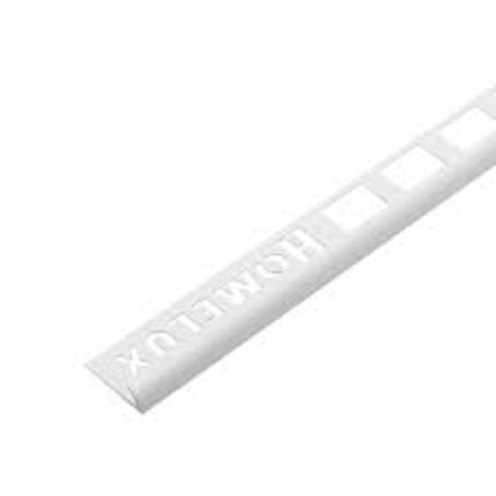 HOMELUX 12.5MM ROUND EDGE WHITE TILE TRIM 2.5