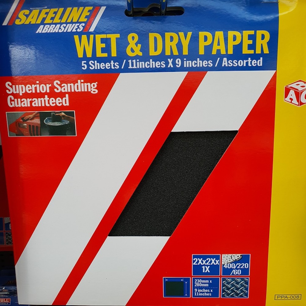 ABC PRE- PACKED WET & DRY SHEETS ASSORTED