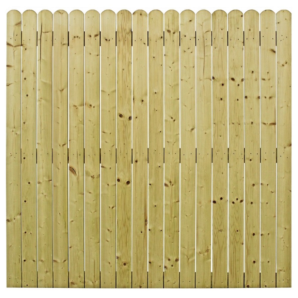 1.8M X 1.8M ROUND TOP CLOSED BOARD FENCE PANEL