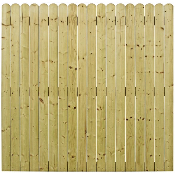 1.8M X 1.8M ROUND TOP CLOSED BOARD FENCE PANEL