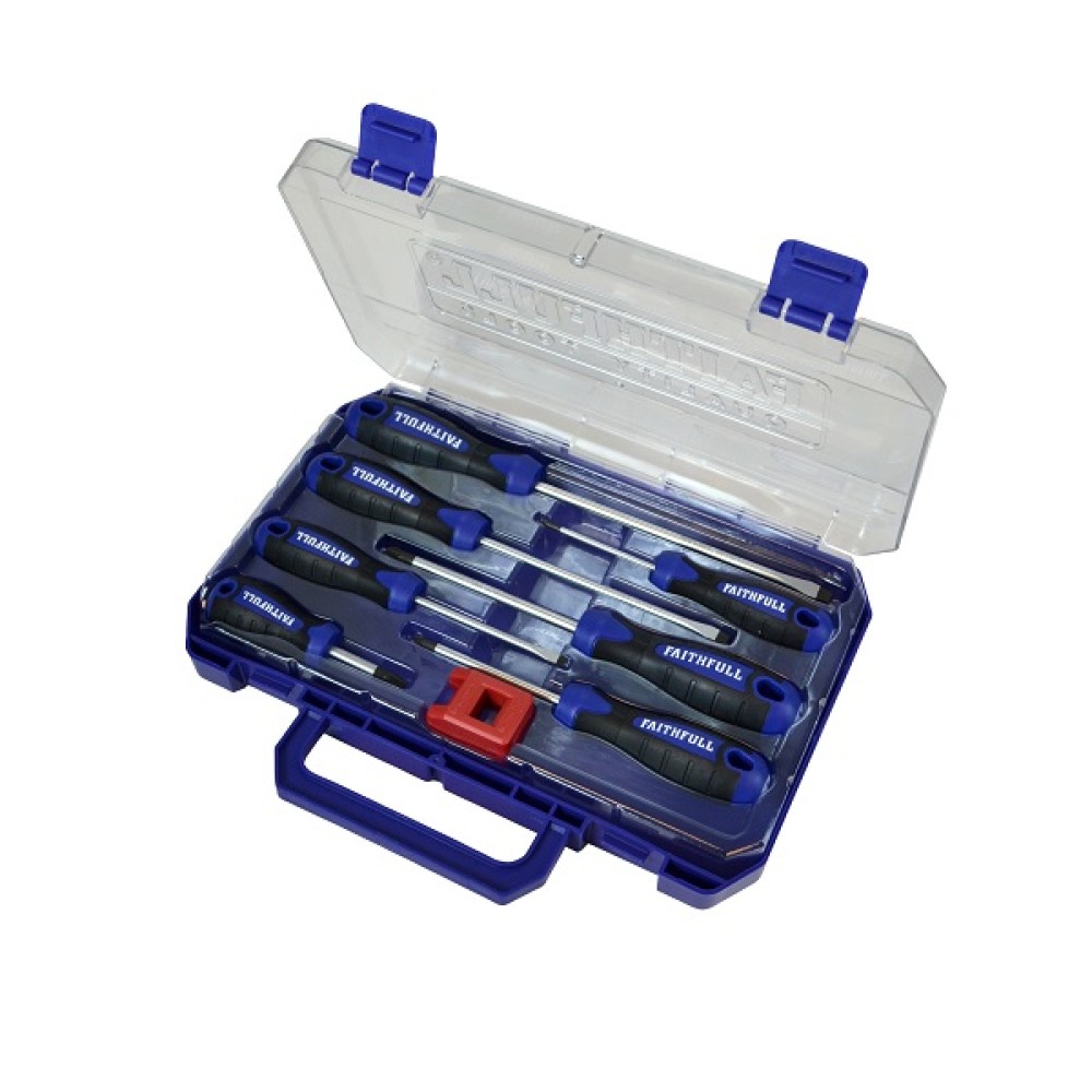 FAITHFULL 8 PCE SCREWDRIVER SET WITH MAGNETISER