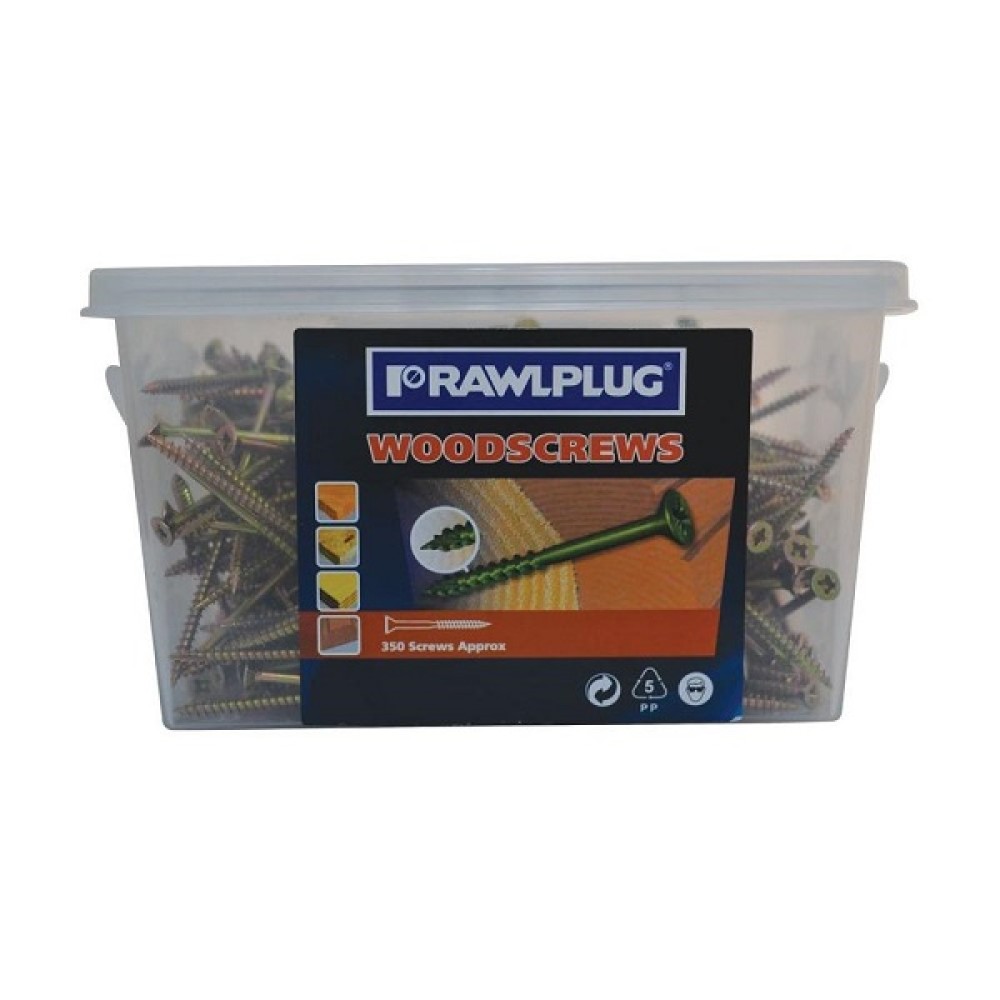 Rawlplug R-QCP Chipboard Screws 5.0mm x 80mm (300 Tub)