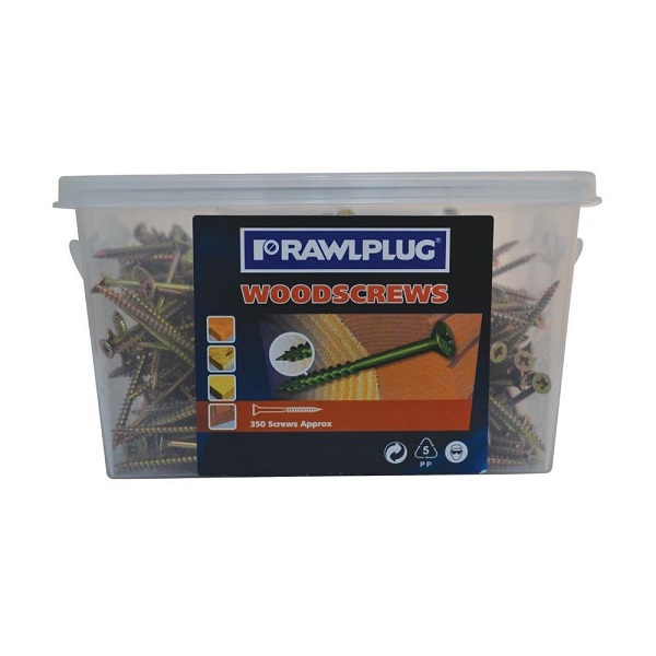 Rawlplug R-QCP Chipboard Screws 5.0mm x 80mm (300 Tub)