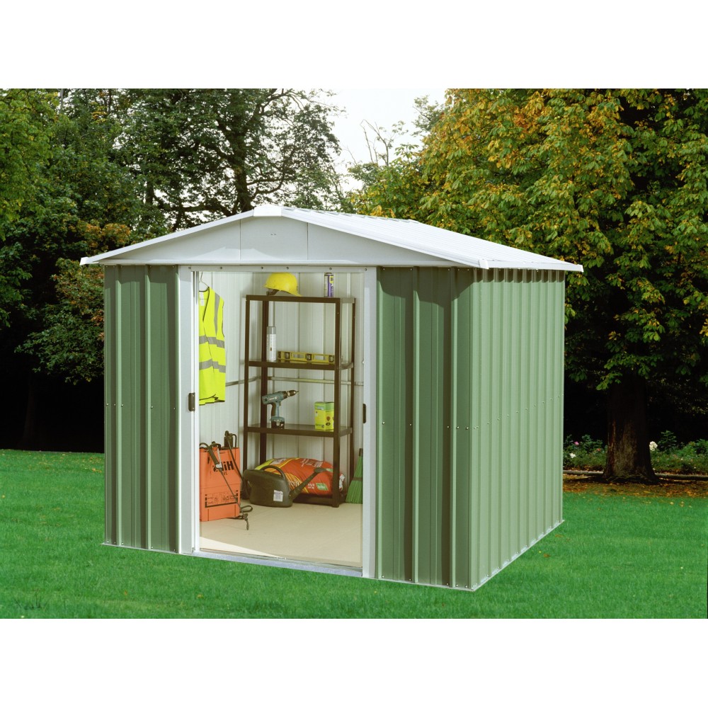 Garden Shed Yardmaster Emerald Deluxe Apex Metal Shed 67GEYZ - 6ft x 7ft