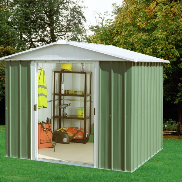Garden Shed Yardmaster Emerald Deluxe Apex Metal Shed 67GEYZ - 6ft x 7ft