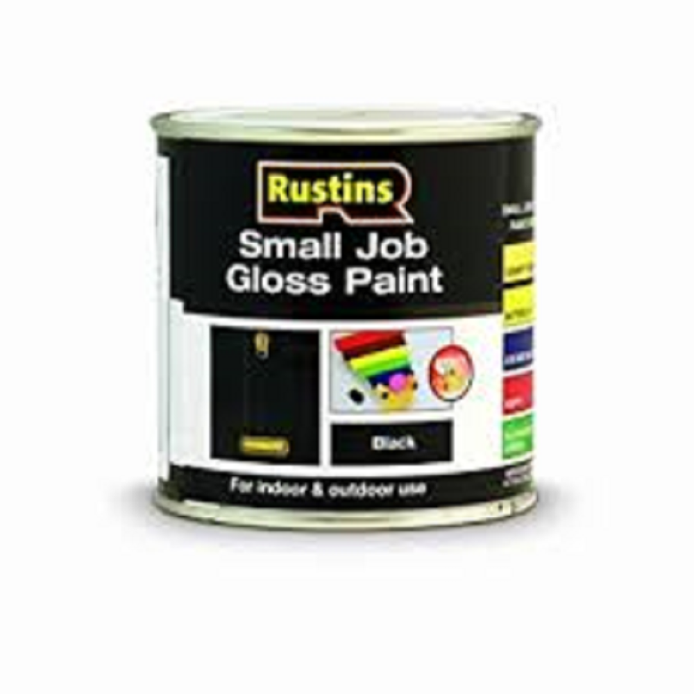 RUSTINS 250ML Q/D  SMALL JOB BLACK