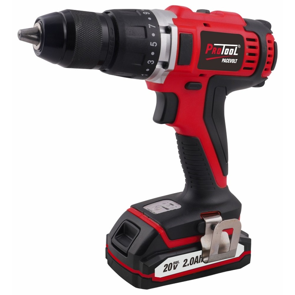 PROTOOL 20V CORDLESS DRILL  2 X 2AH BATTERY