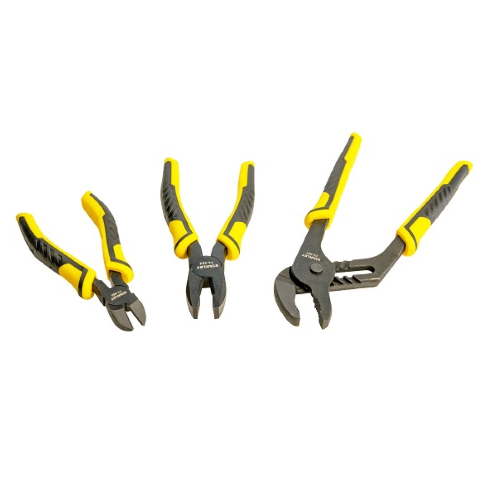 STANLEY DYNA GRIP SET OF 3 PLIERS