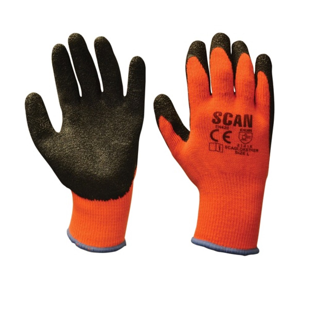 SCAN THERMAL LATEX GLOVES PK 3 SCAGLOKSTH3